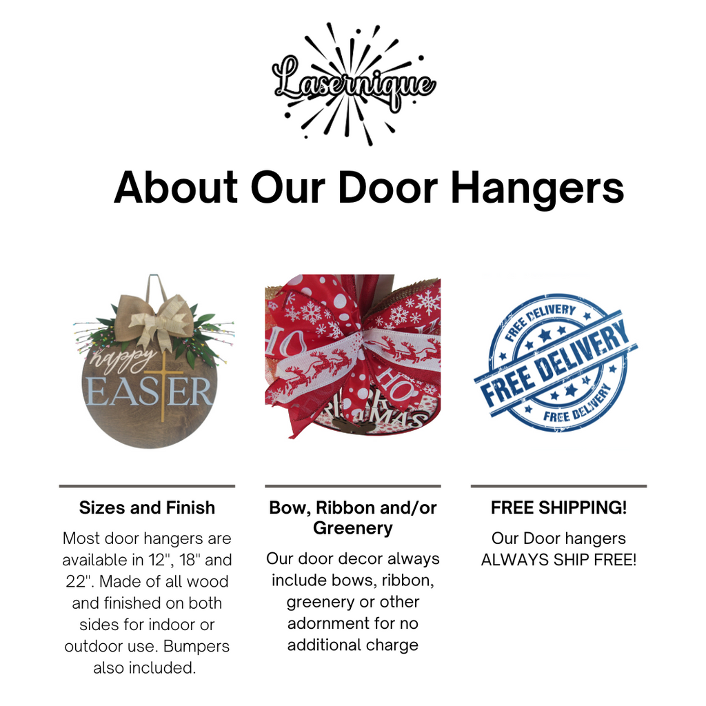 Beach Welcome Sign Door Hanger - Seashells & Starfish