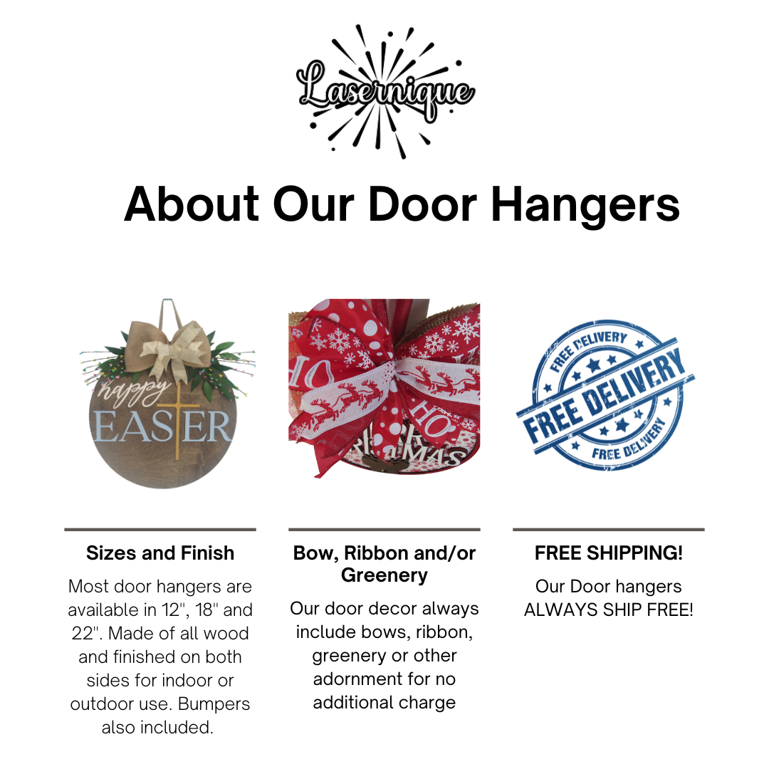 Beach Welcome Sign Door Hanger - Seashells & Starfish