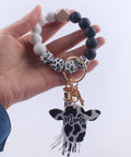 CUSTOM COW THEMED MOM KEYCHAIN BRACELET - AMAZING QUALITY