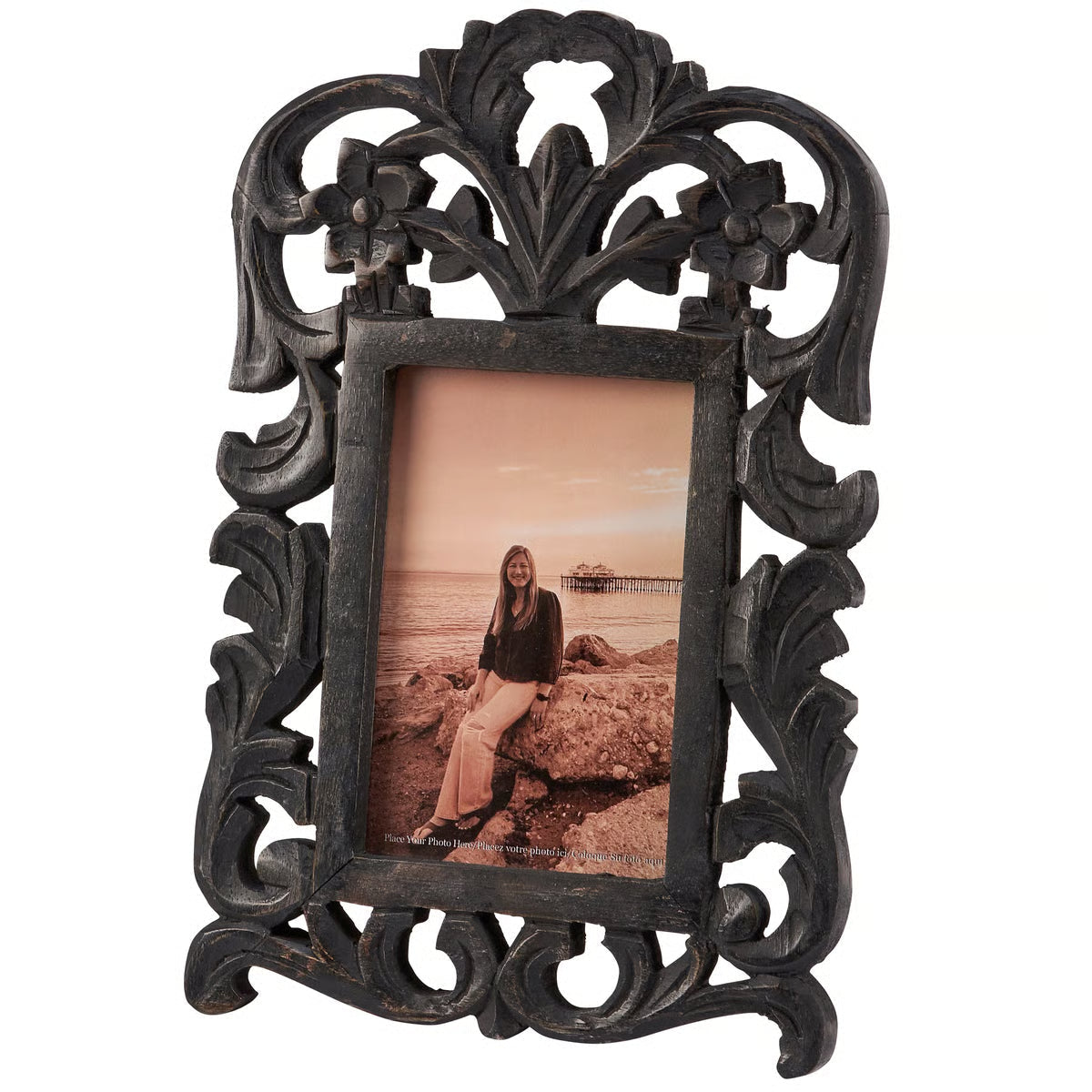 Gothic Black Filigree Ornate Photo Frame