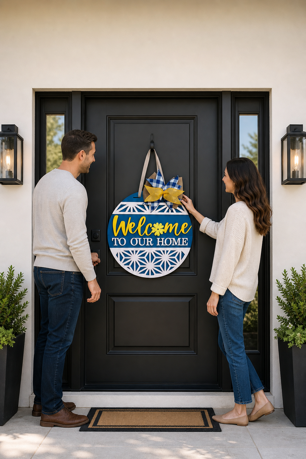 Welcome to Our Home Door Decor Sign