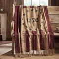 1776 Patriotic Woven Throw Blanket 50x60
