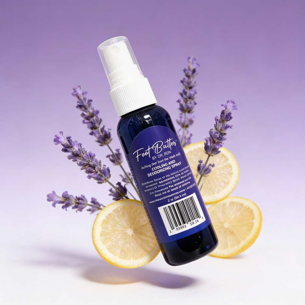 Lavender Cooling & Deodorizing Foot Spray – 2 oz Freshness & Odor Control