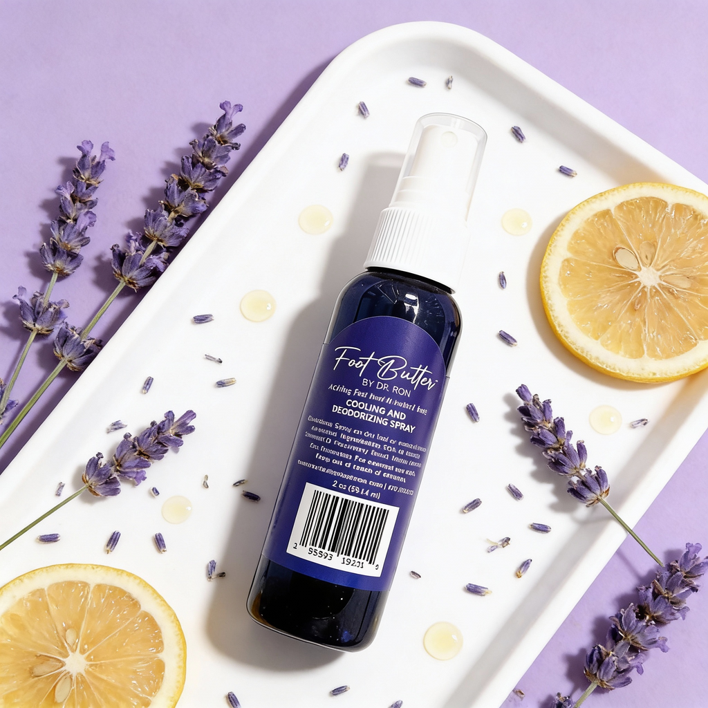 Foot Care Bundle – Lavender Jasmine Foot Butter, Cracked Heel Balm, Cooling Spray & Pumice Scrubber