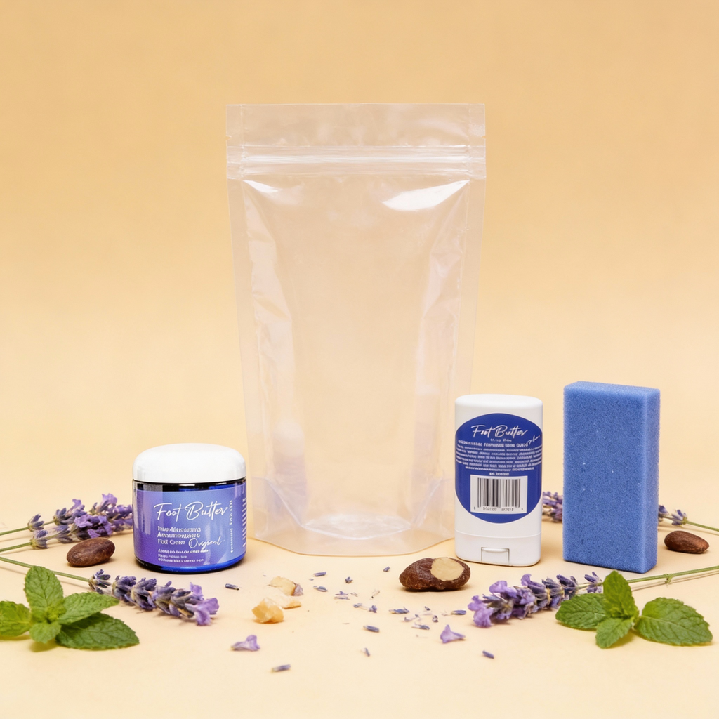 Foot Butter Travel Set – Mini Moisturizers & Pumice Scrub