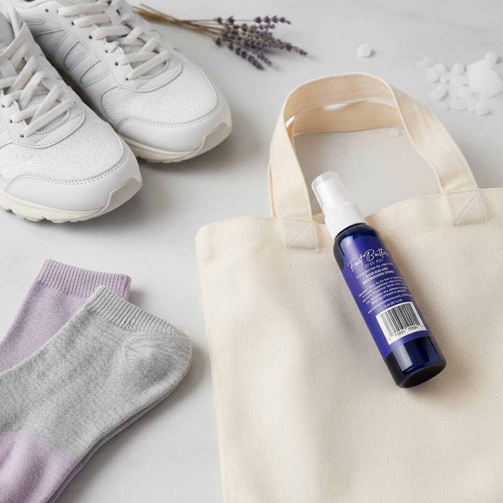 Foot Care Bundle – Lavender Jasmine Foot Butter, Cracked Heel Balm, Cooling Spray & Pumice Scrubber