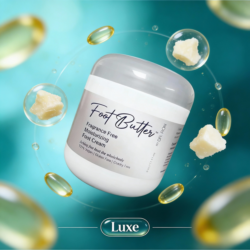 Fragrance-Free Foot Butter Massage Cream – Deep Moisture for Dry, Sensitive Feet