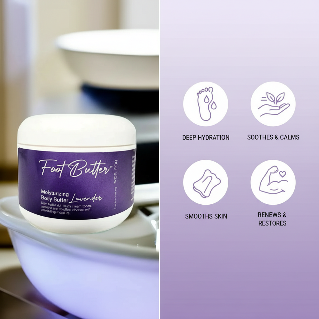 Lavender Moisturizing Body Butter – Deep Hydration for Dry Skin & Tired Feet