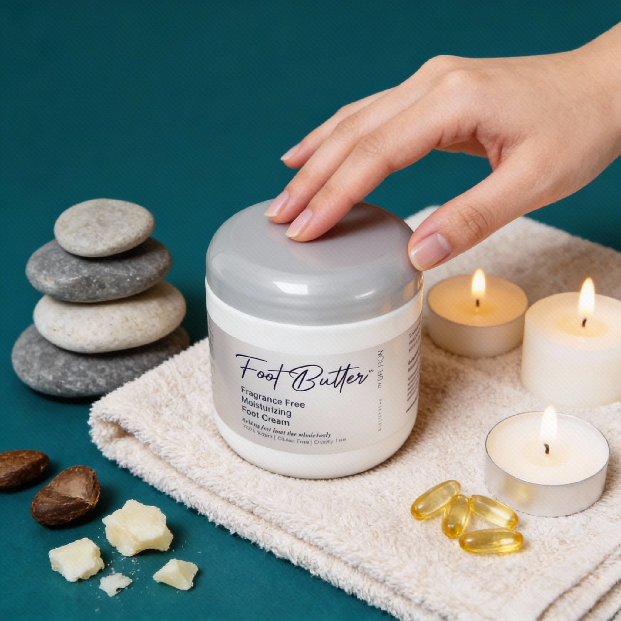 Fragrance-Free Foot Butter Massage Cream – Deep Moisture for Dry, Sensitive Feet
