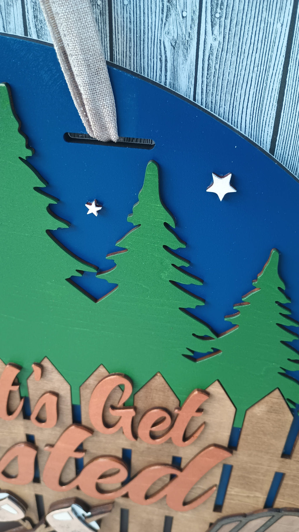 Lets Get Toasted Funny Camping Door Sign Decor