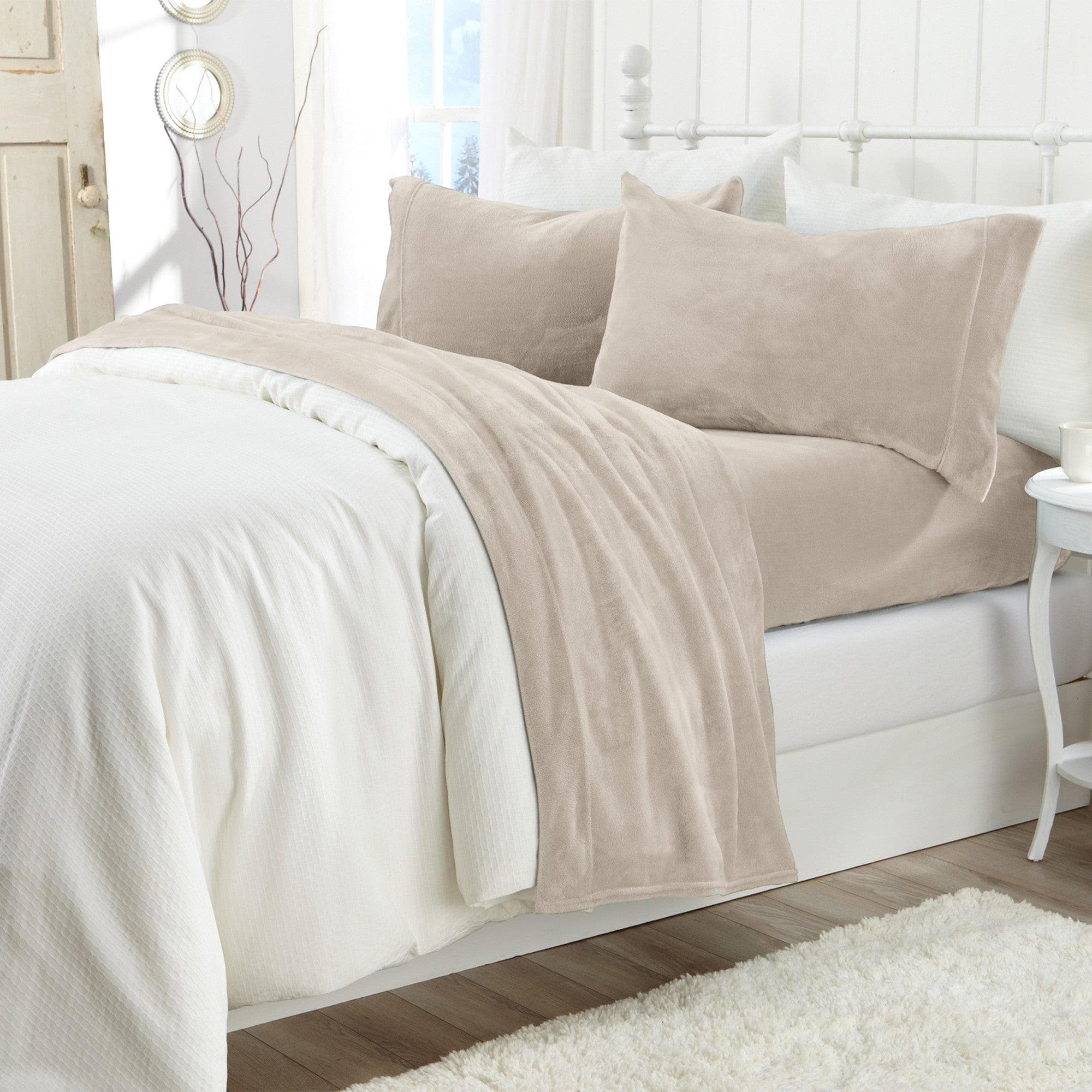 Solid Plush Sheet - Velvet Luxe Collection