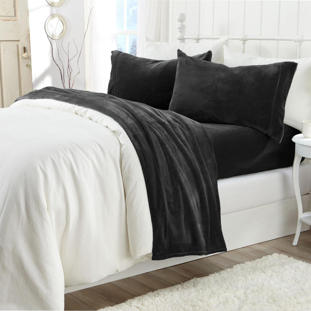Solid Plush Sheet - Velvet Luxe Collection