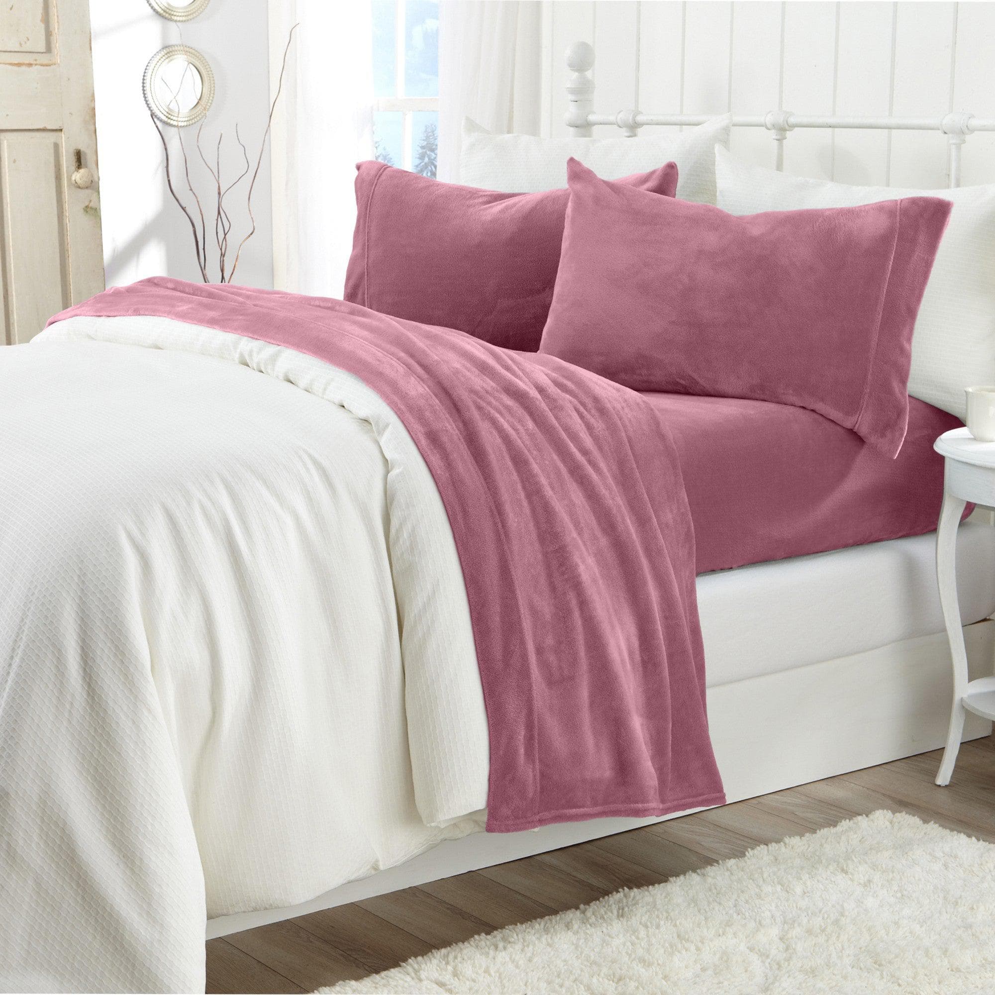 Solid Plush Sheet - Velvet Luxe Collection