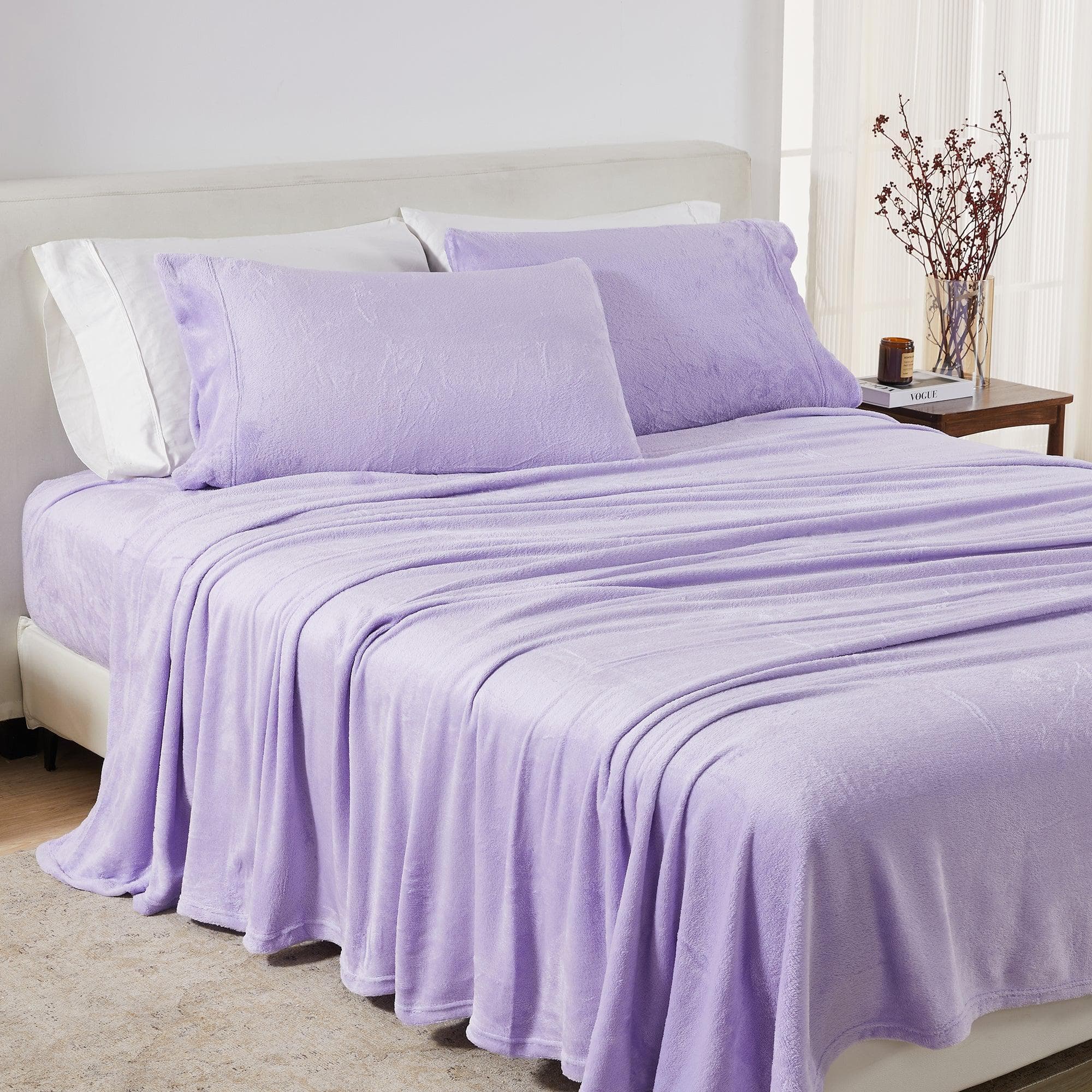 Solid Plush Sheet - Velvet Luxe Collection