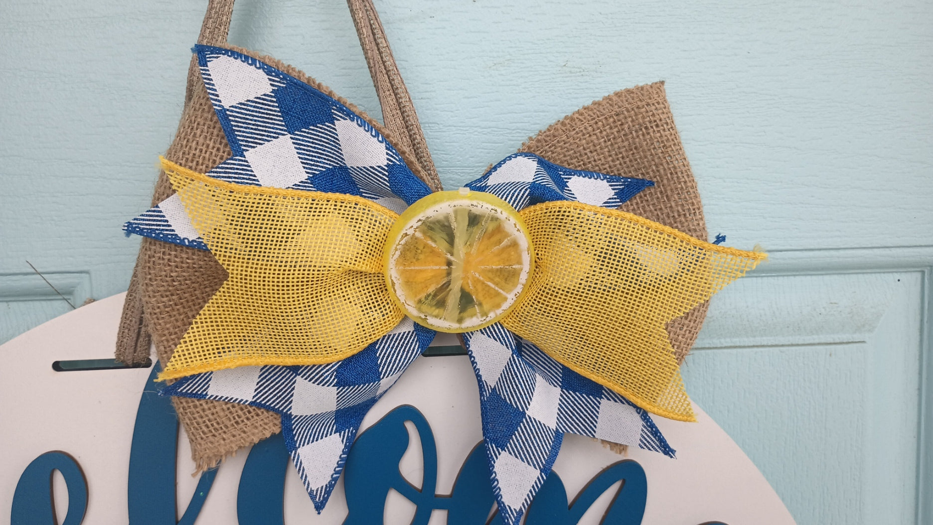 Lemon Decor Door Hanger – Welcome Kitchen Wall Sign