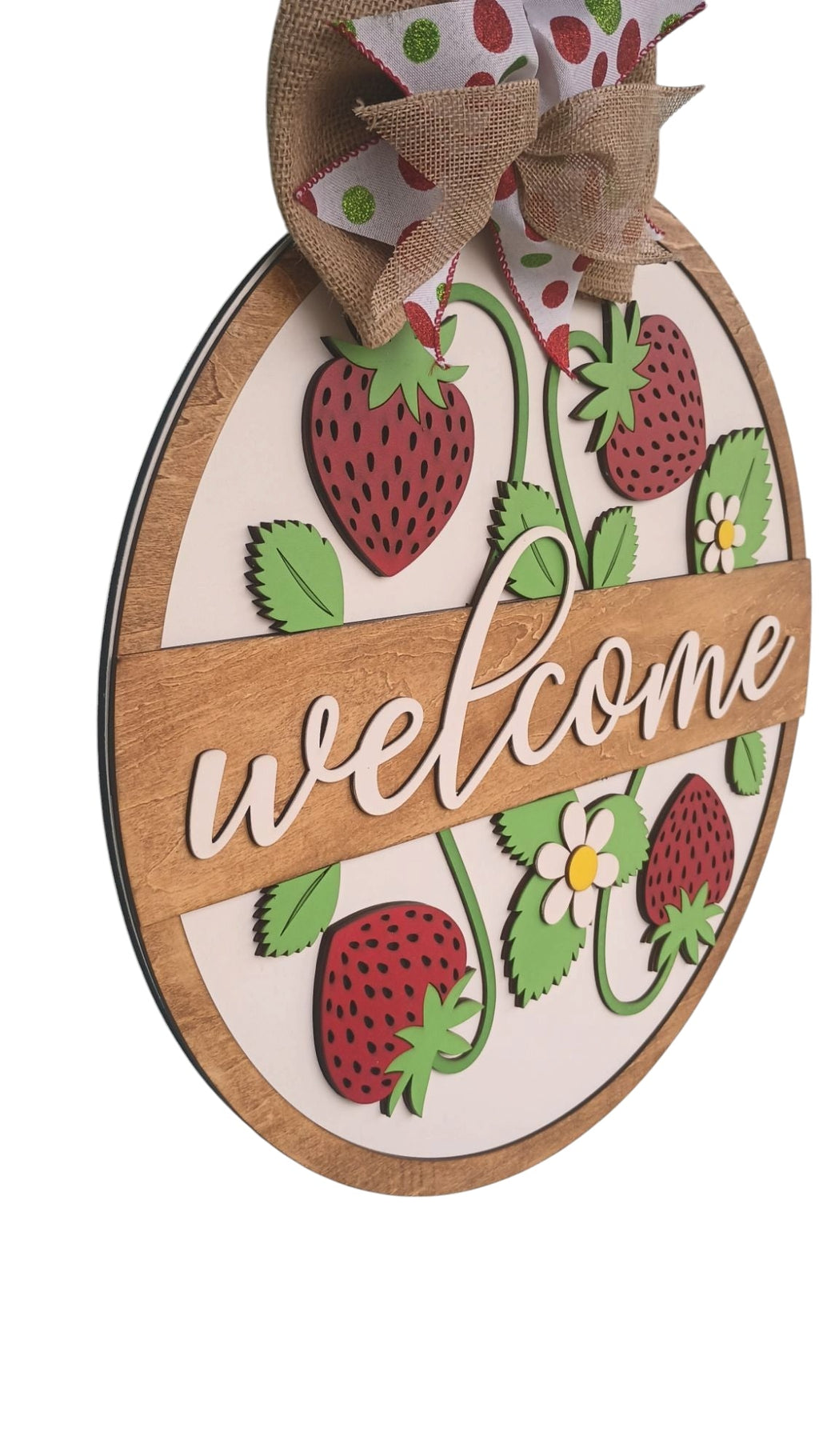 Strawberry Door Hanger – Welcome Sign for Front Porch