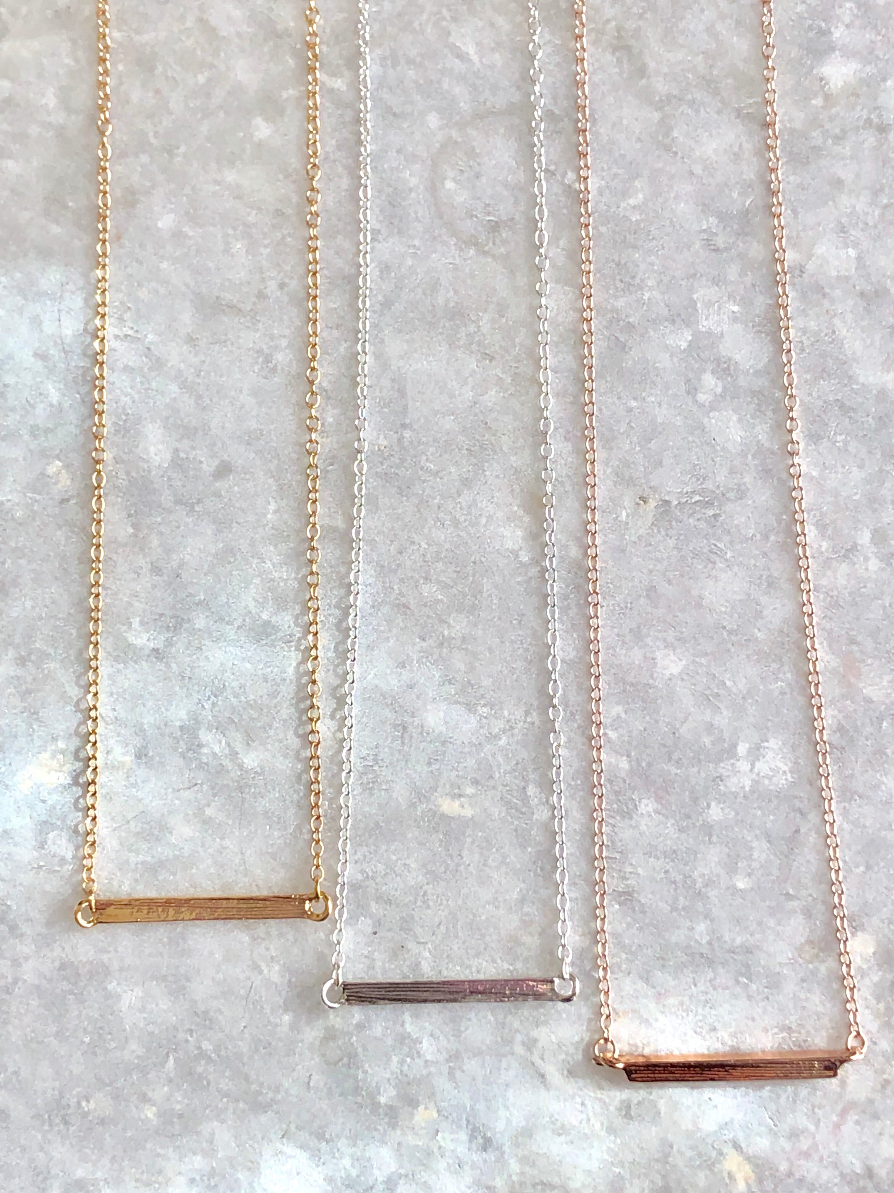 Latitude Bar Pendant Necklace