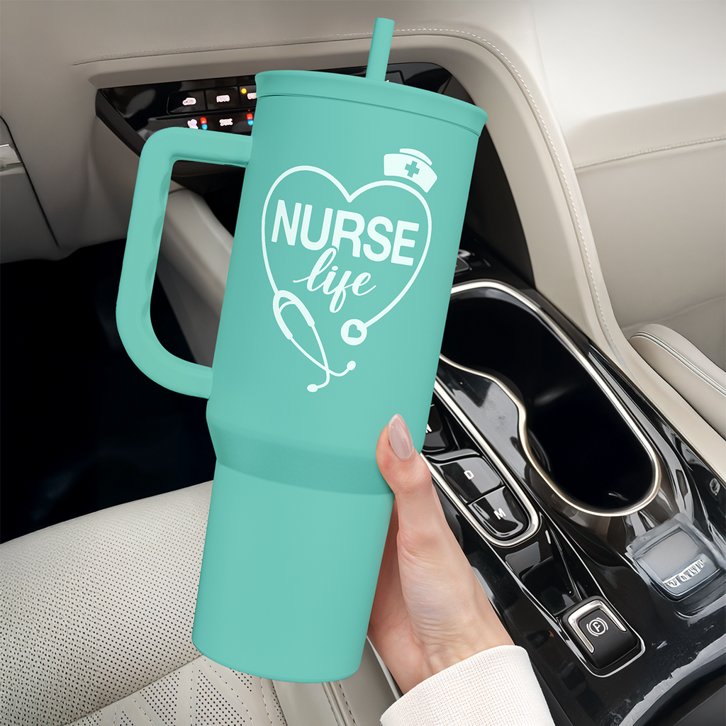 Mint Nurse Slidemate | Slider Tumbler with Handle 40oz