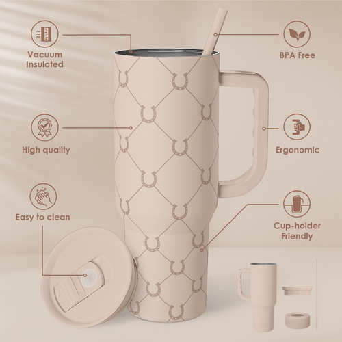 Brown Horse Slidemate | Slider Tumbler with Handle 40oz
