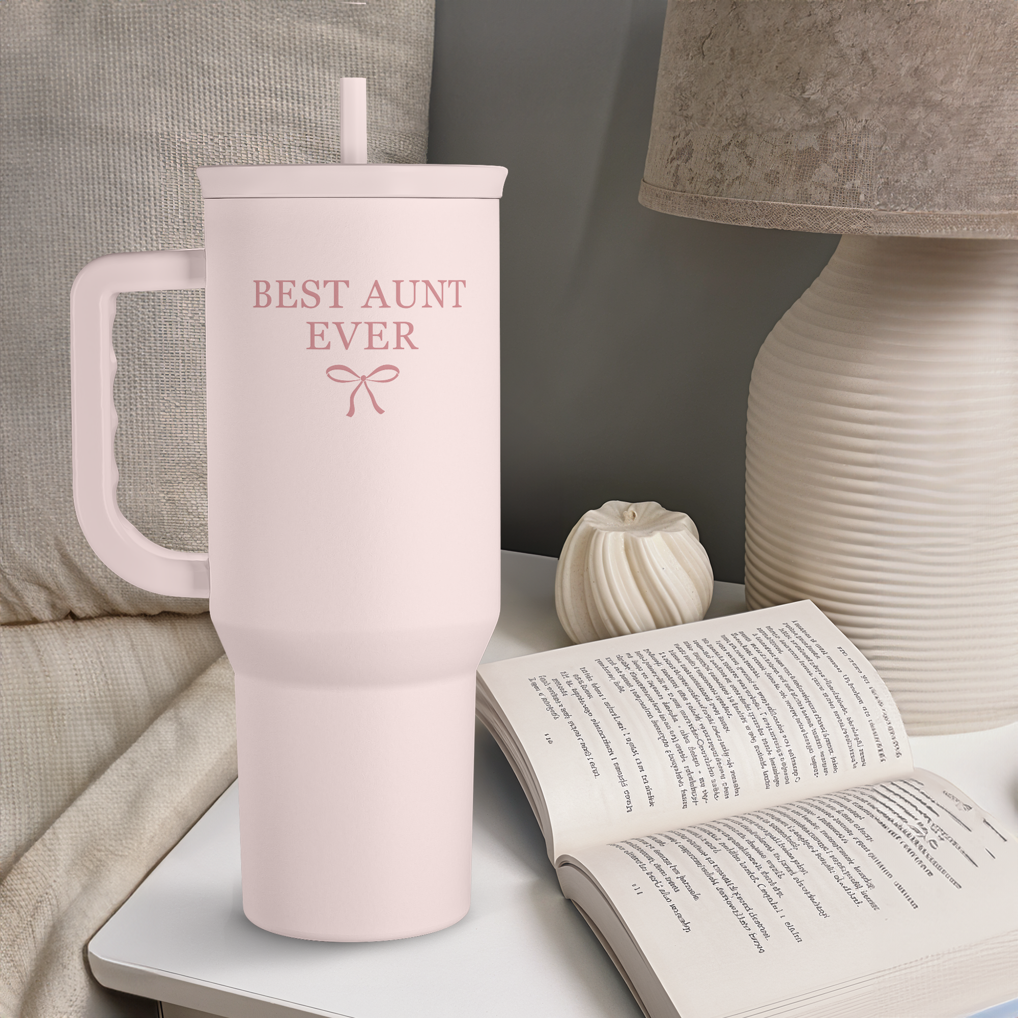 Pink Aunt Slidemate | Slider Tumbler with Handle 40oz