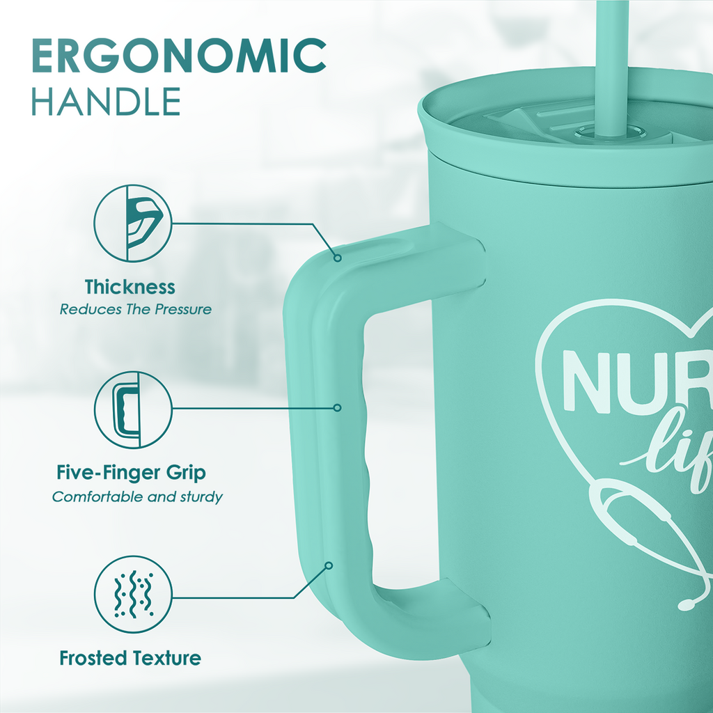Mint Nurse Slidemate | Slider Tumbler with Handle 40oz