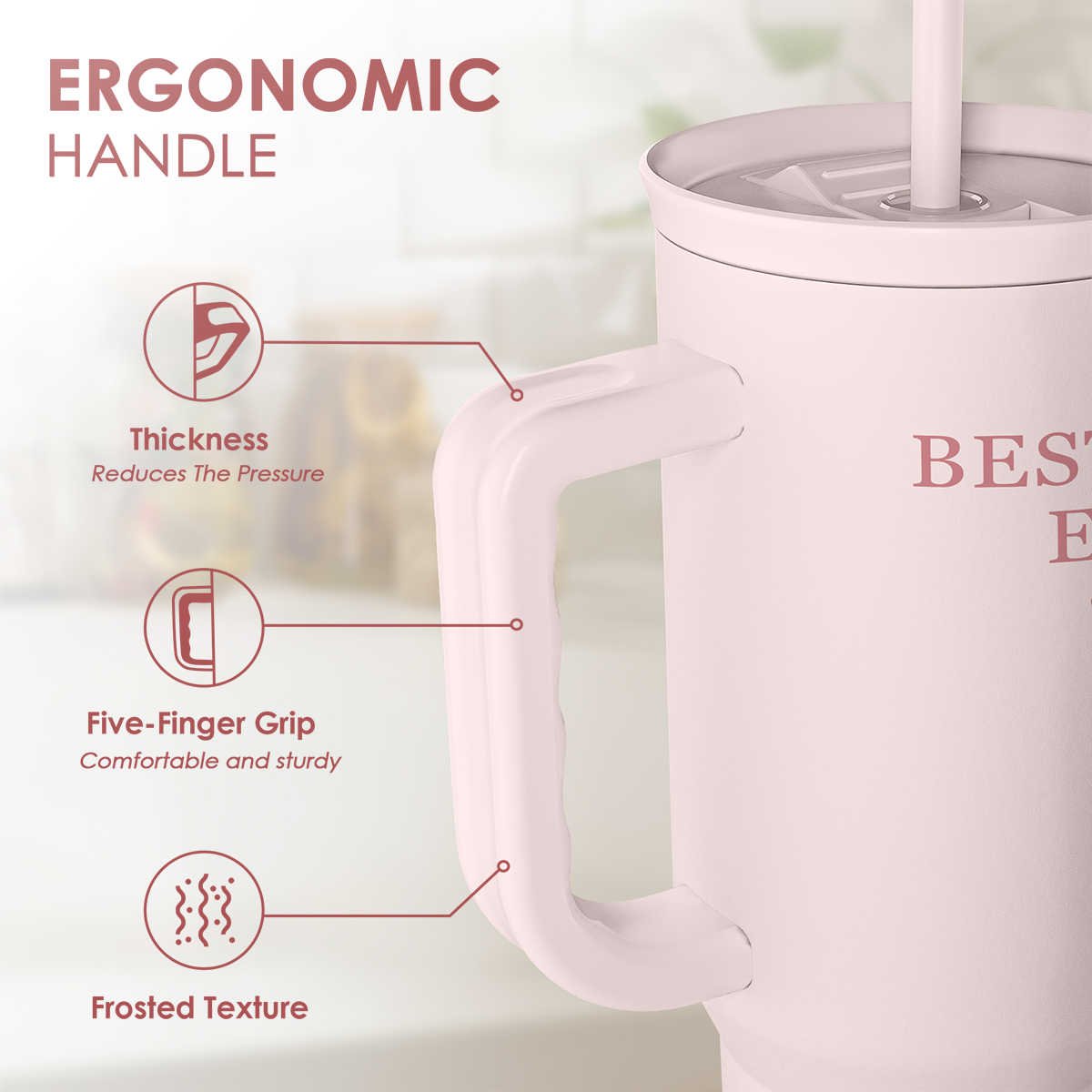 Pink Aunt Slidemate | Slider Tumbler with Handle 40oz