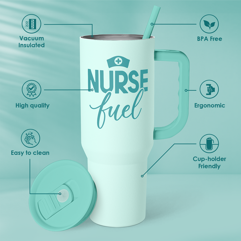 Mint Nurse Slidemate | Slider Tumbler with Handle 40oz