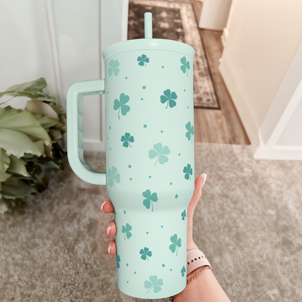 Mint Shamrock Slidemate | Slider Tumbler with Handle 40oz