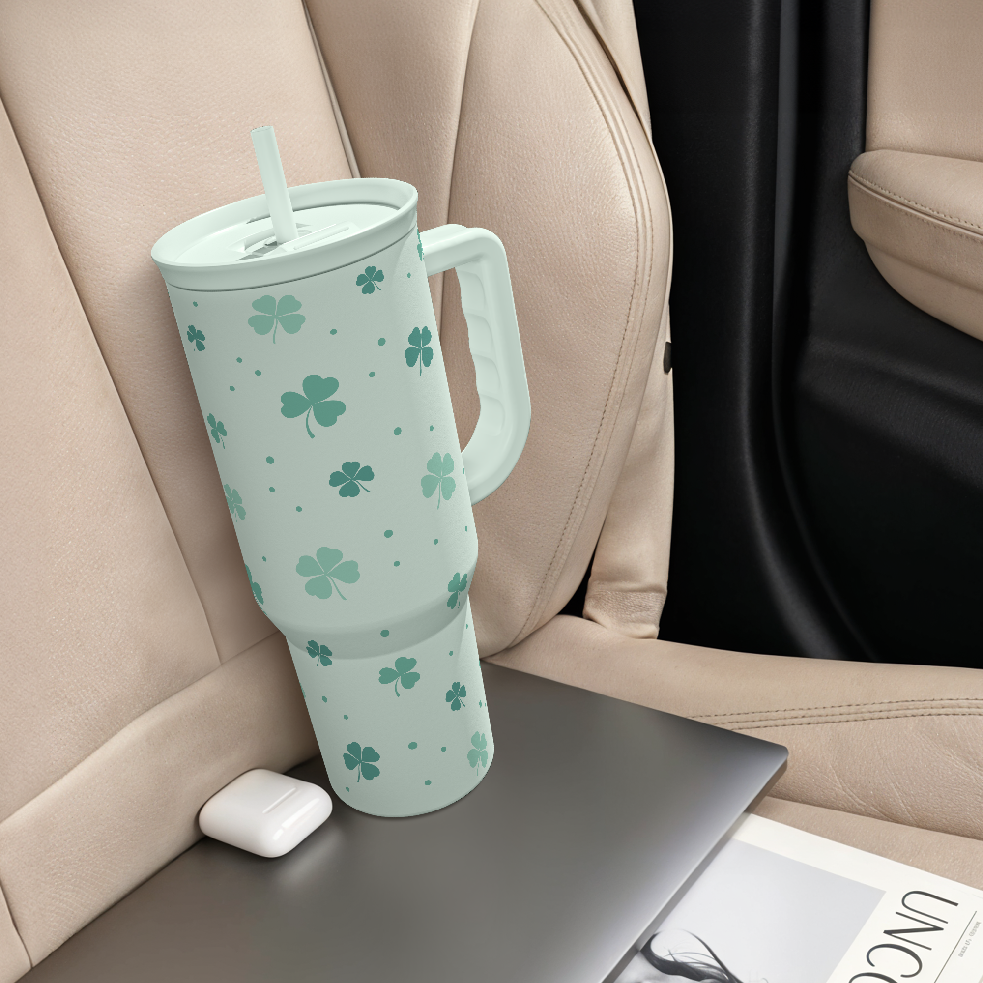 Mint Shamrock Slidemate | Slider Tumbler with Handle 40oz