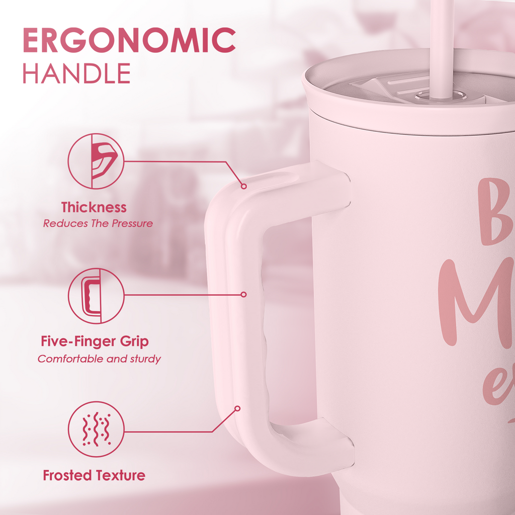 Pink Best Mom Ever Slidemate | Slider Tumbler with Handle 40oz