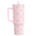 Pink Bow Slidemate | Slider Tumbler with Handle 40oz
