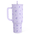 Purple Floral Slidemate | Slider Tumbler with Handle 40oz