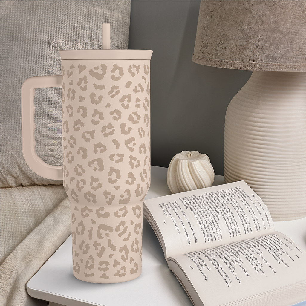 Brown Leopard Slidemate | Slider Tumbler with Handle 40oz