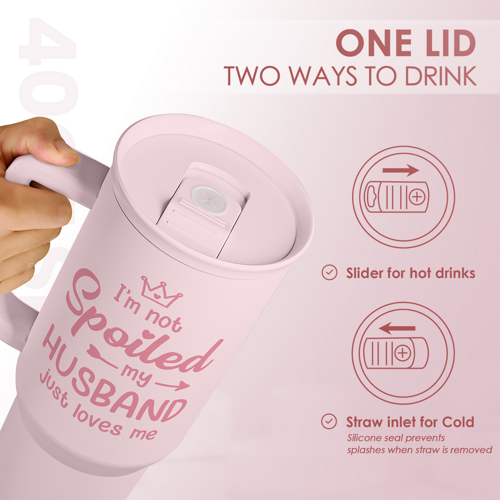 Pink Wife Slidemate | Slider Tumbler with Handle 40oz