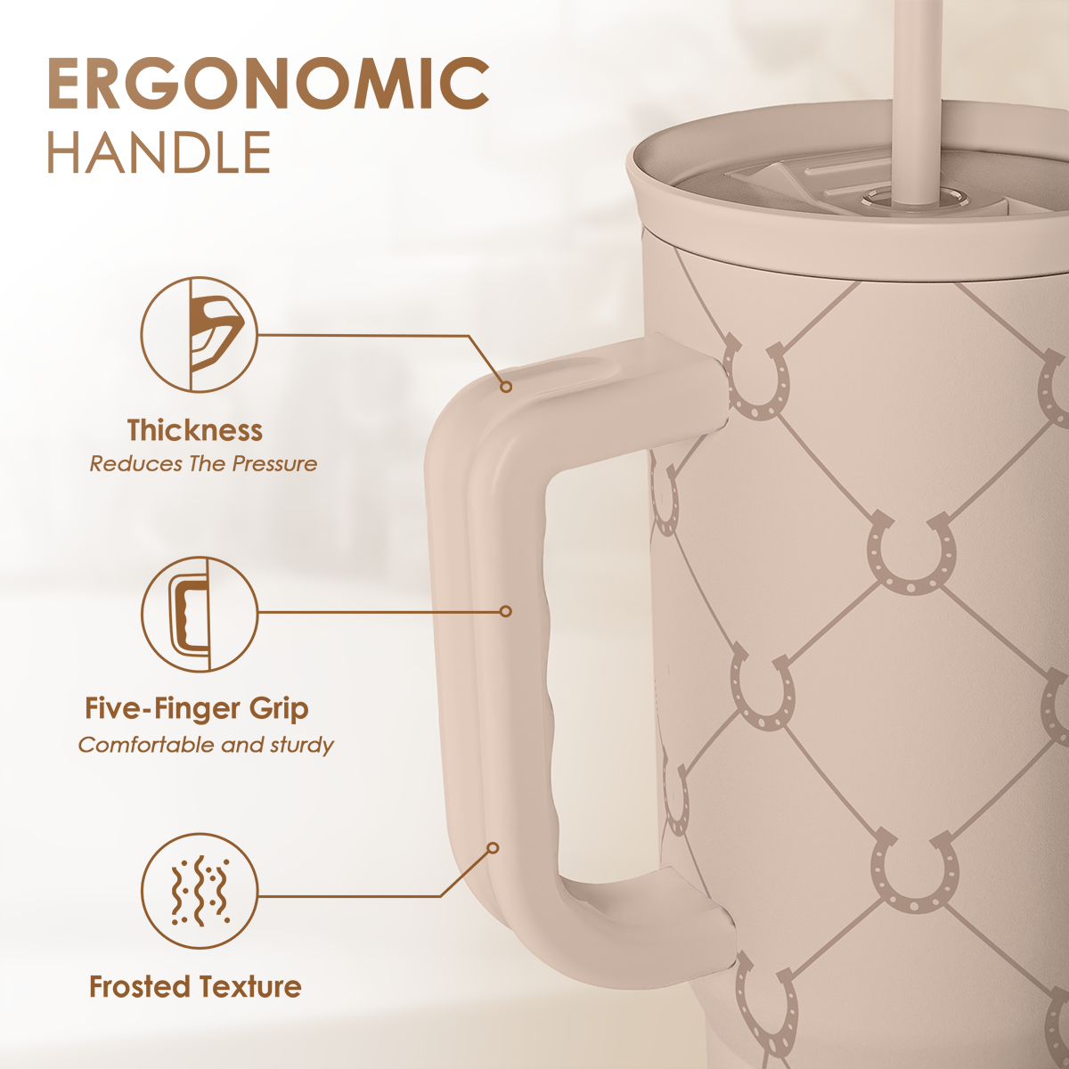 Brown Horse Slidemate | Slider Tumbler with Handle 40oz