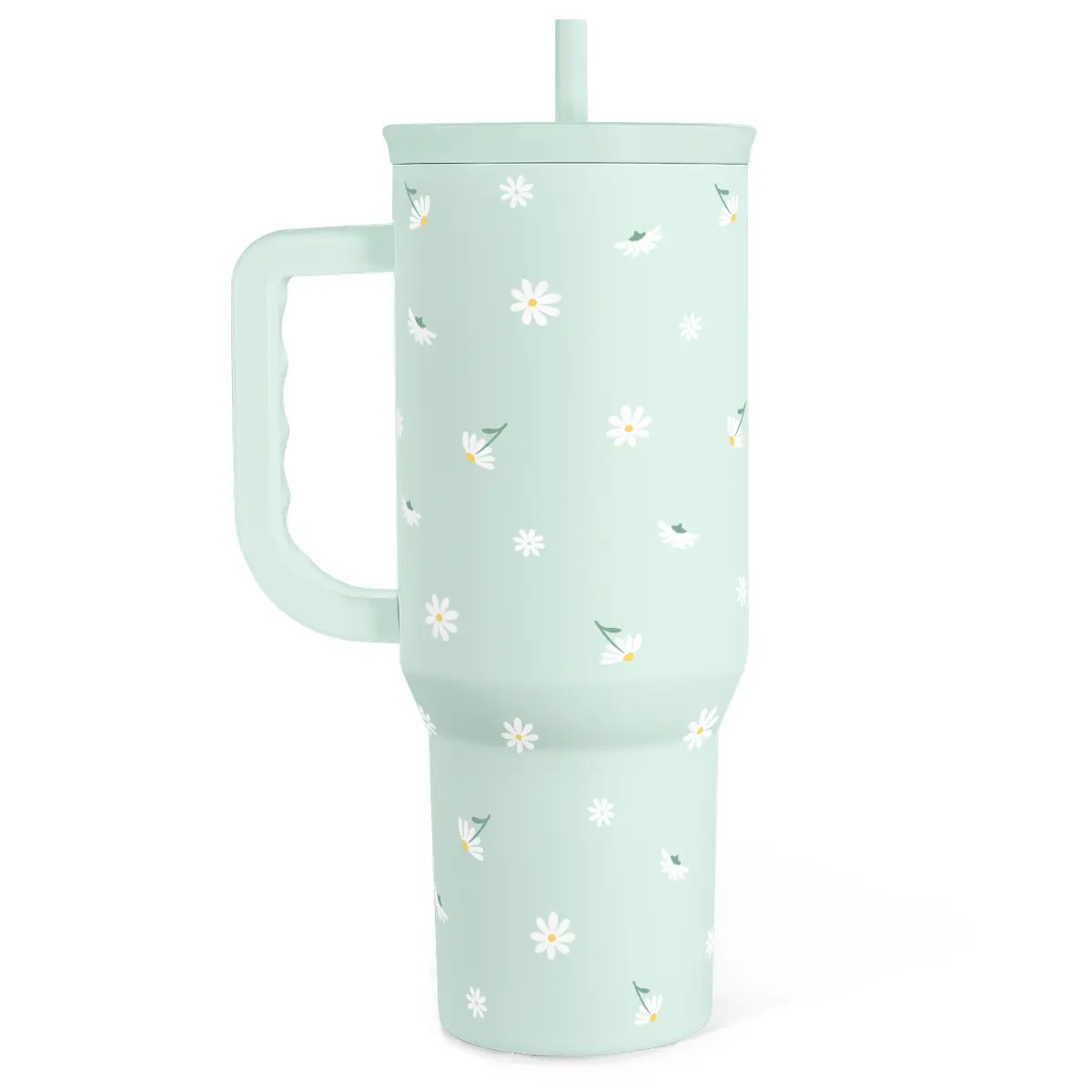 Mint Daisy Slidemate | Slider Tumbler with Handle 40oz