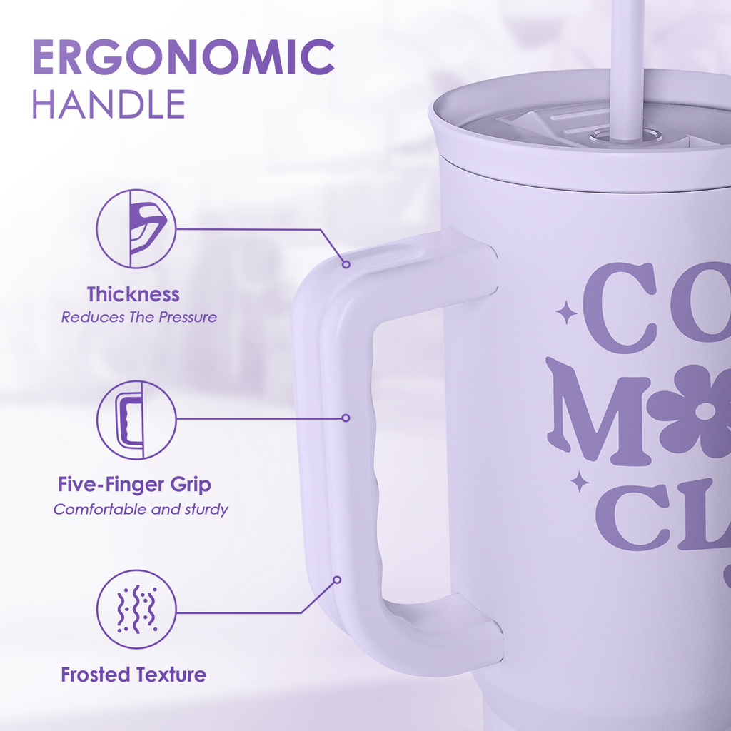 Purple Cool Mom Club Slidemate | Slider Tumbler with Handle 40oz