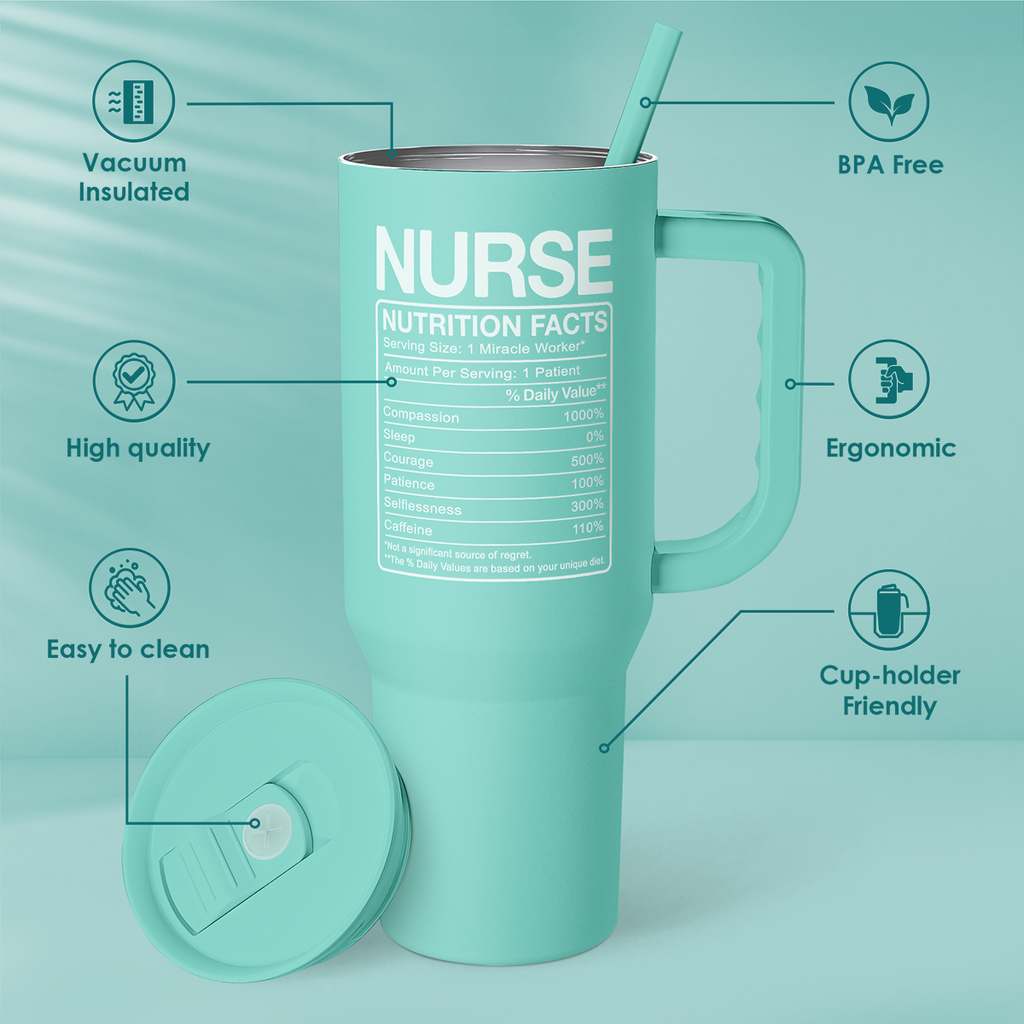 Mint Nurse Slidemate | Slider Tumbler with Handle 40oz