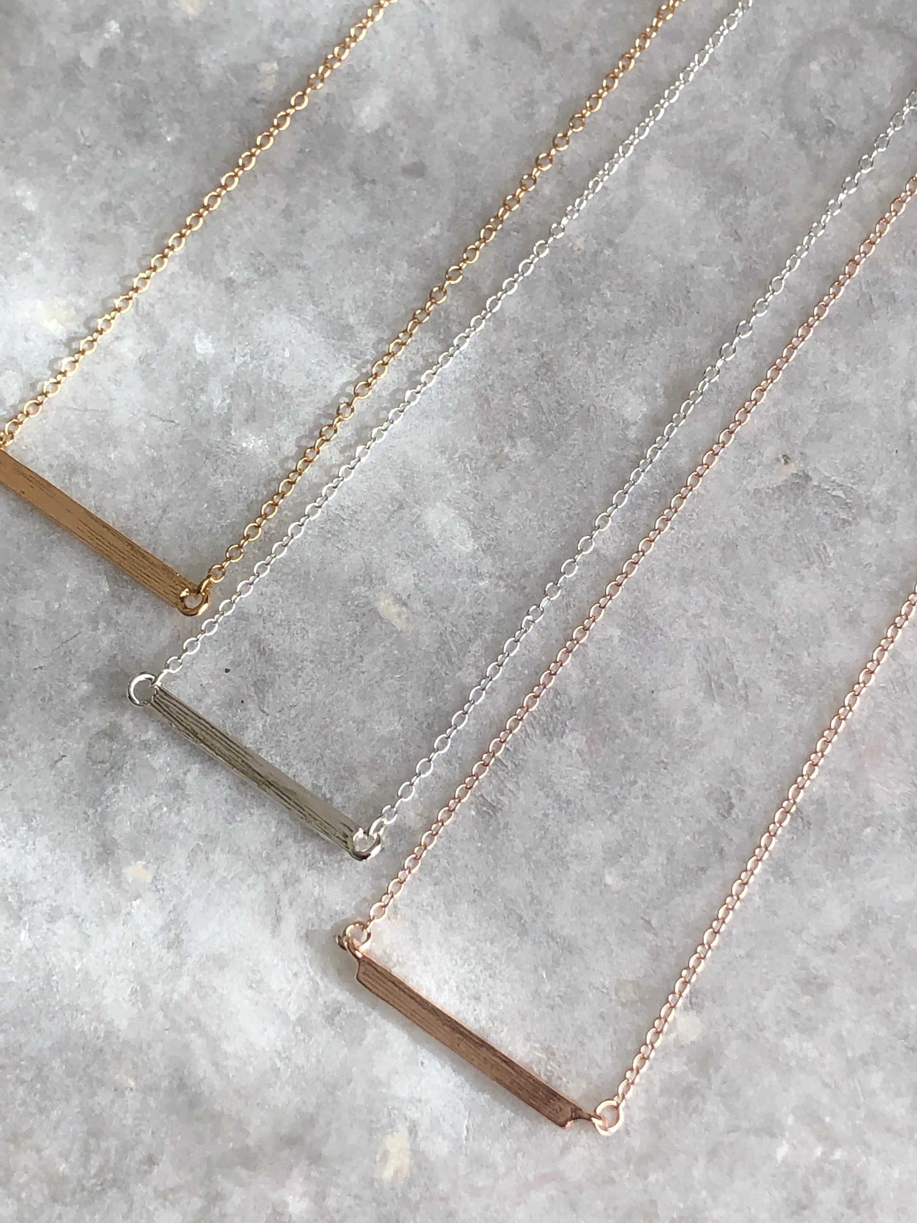 Latitude Bar Pendant Necklace