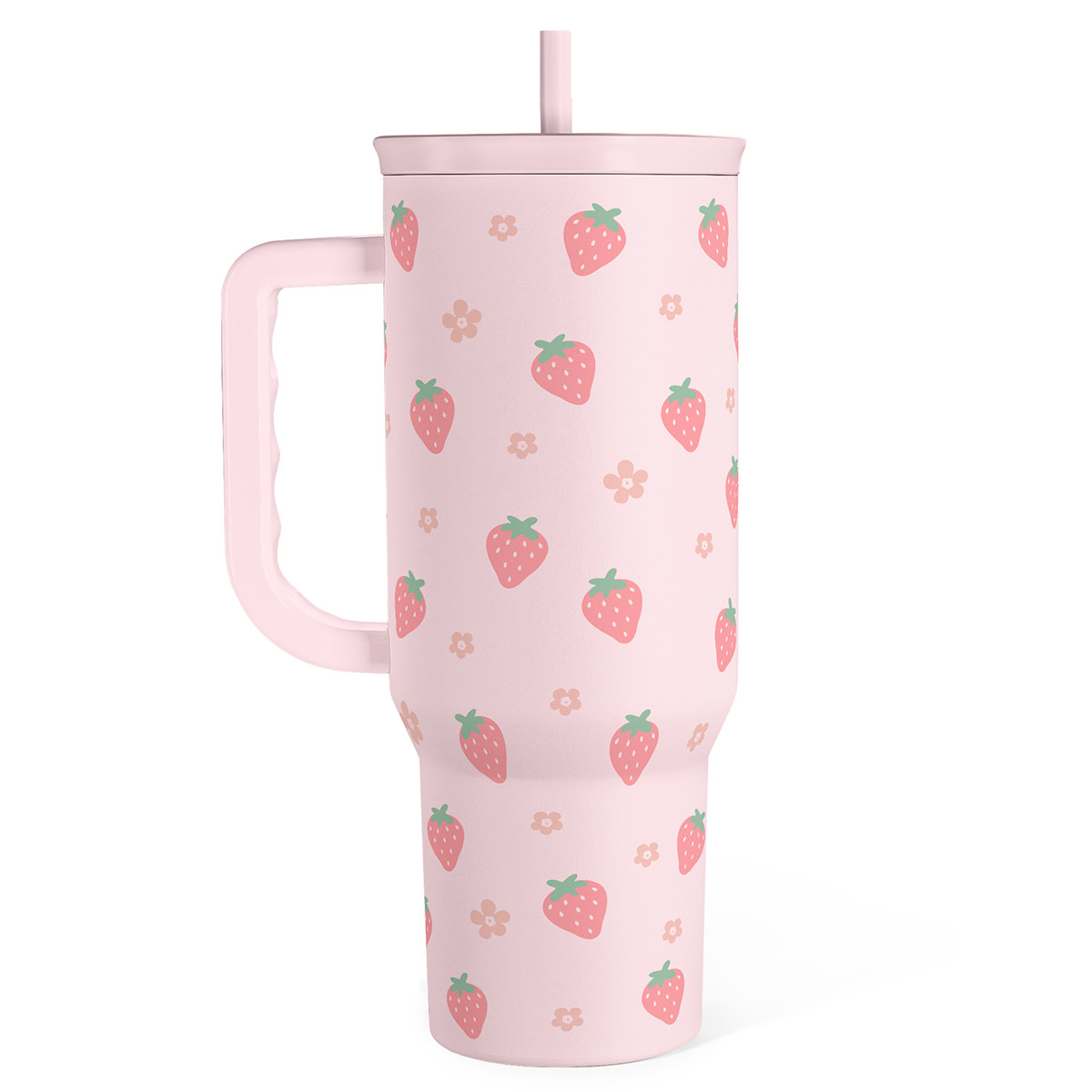 Pink Strawberry Slidemate | Slider Tumbler with Handle 40oz