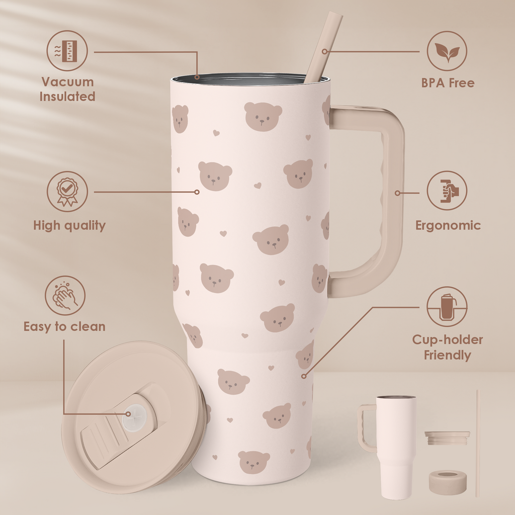Brown Bear Slidemate | Slider Tumbler with Handle 40oz