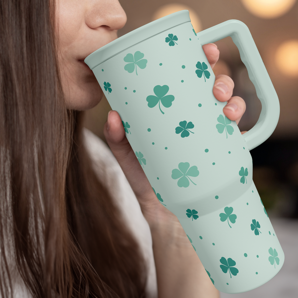 Mint Shamrock Slidemate | Slider Tumbler with Handle 40oz