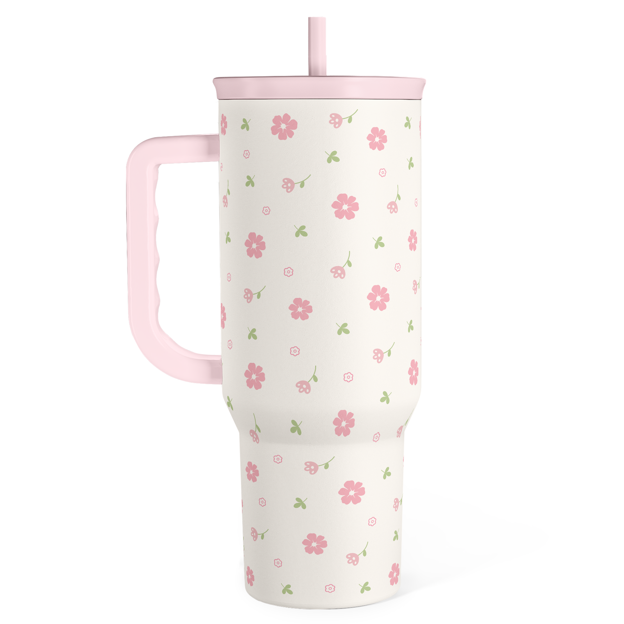 Pink Floral Slidemate | Slider Tumbler with Handle 40oz
