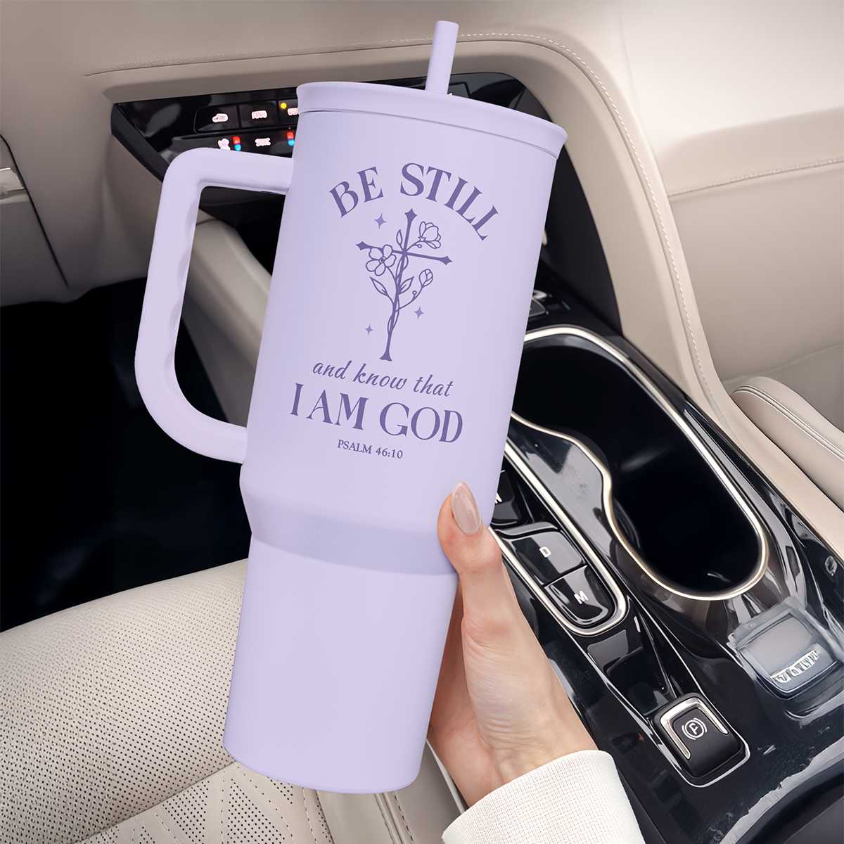 Purple Christian Slidemate | Slider Tumbler with Handle 40oz
