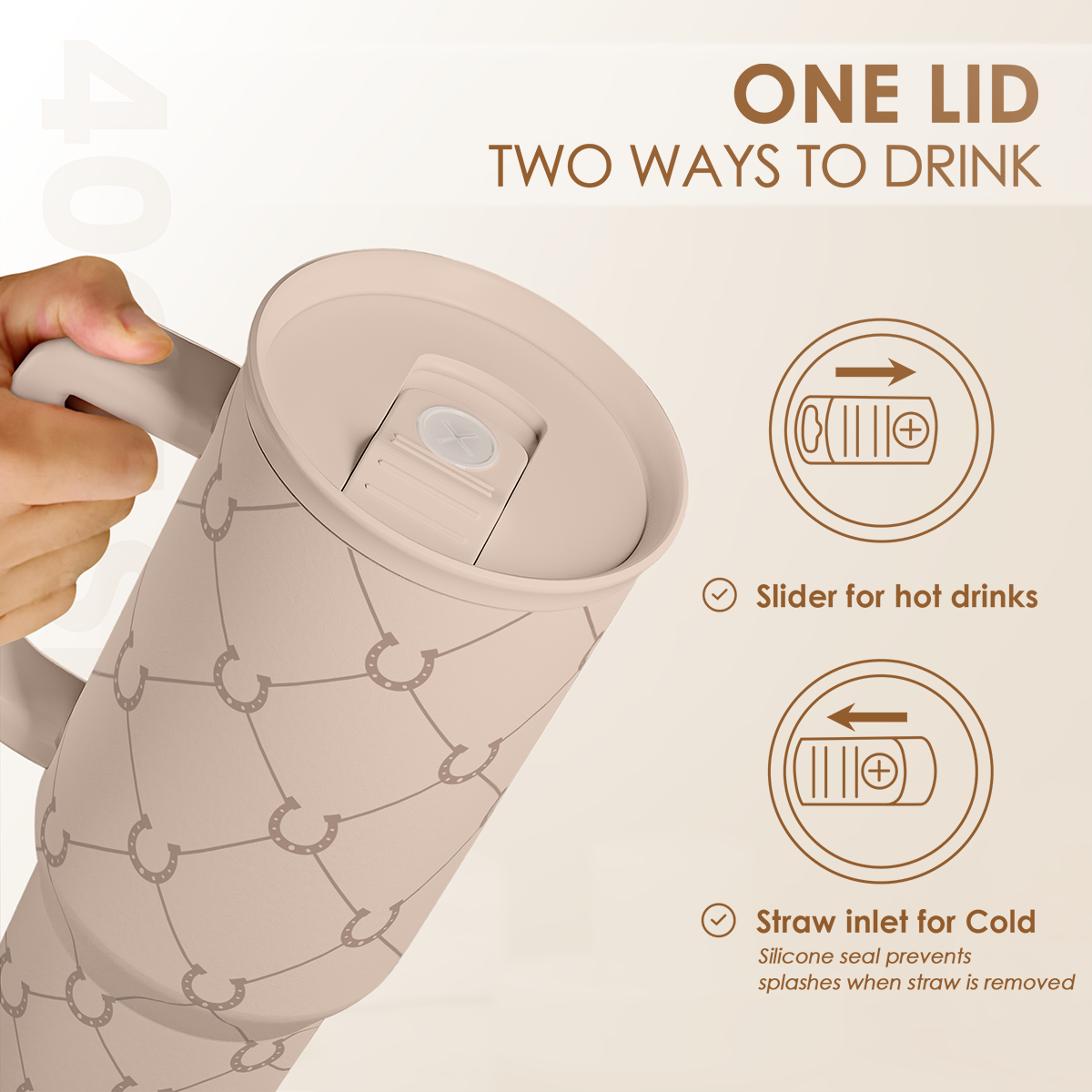 Brown Horse Slidemate | Slider Tumbler with Handle 40oz