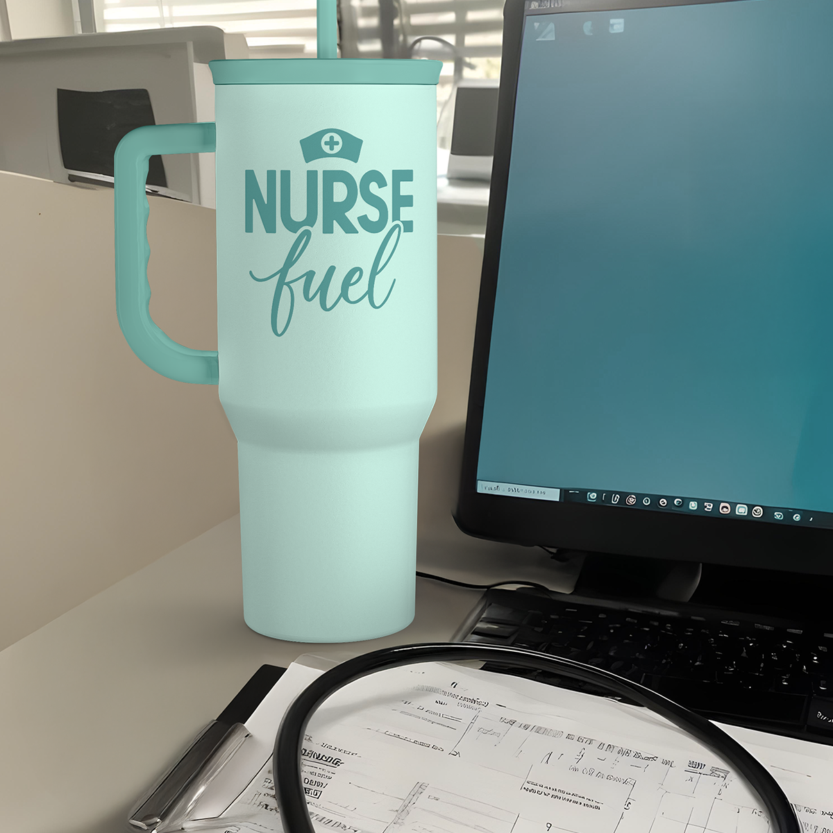 Mint Nurse Slidemate | Slider Tumbler with Handle 40oz
