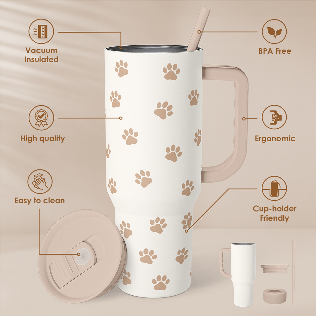 Brown Dog Slidemate | Slider Tumbler with Handle 40oz