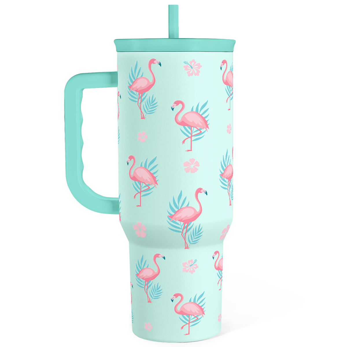 Mint Flamingo Slidemate | Slider Tumbler with Handle 40oz