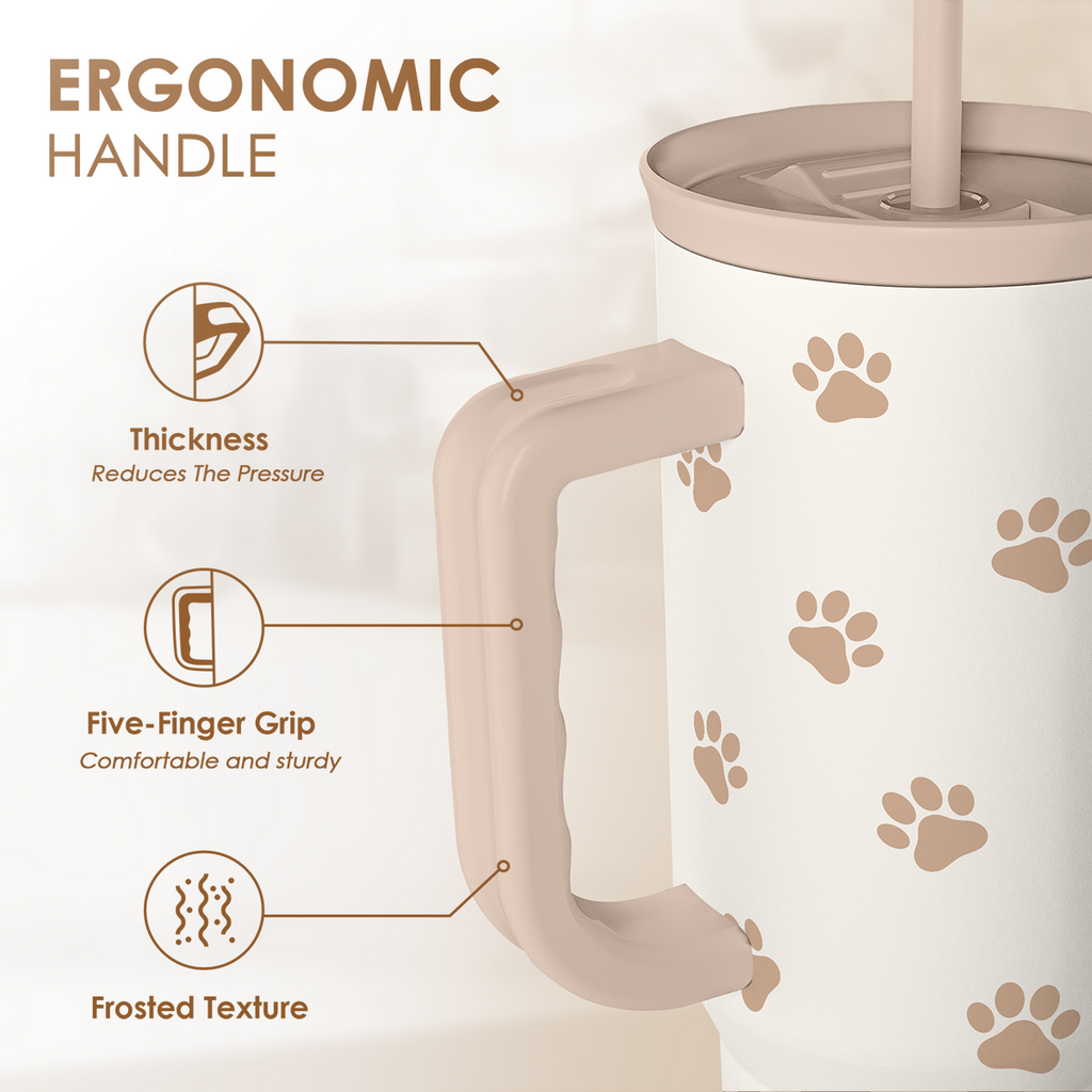 Brown Dog Slidemate | Slider Tumbler with Handle 40oz