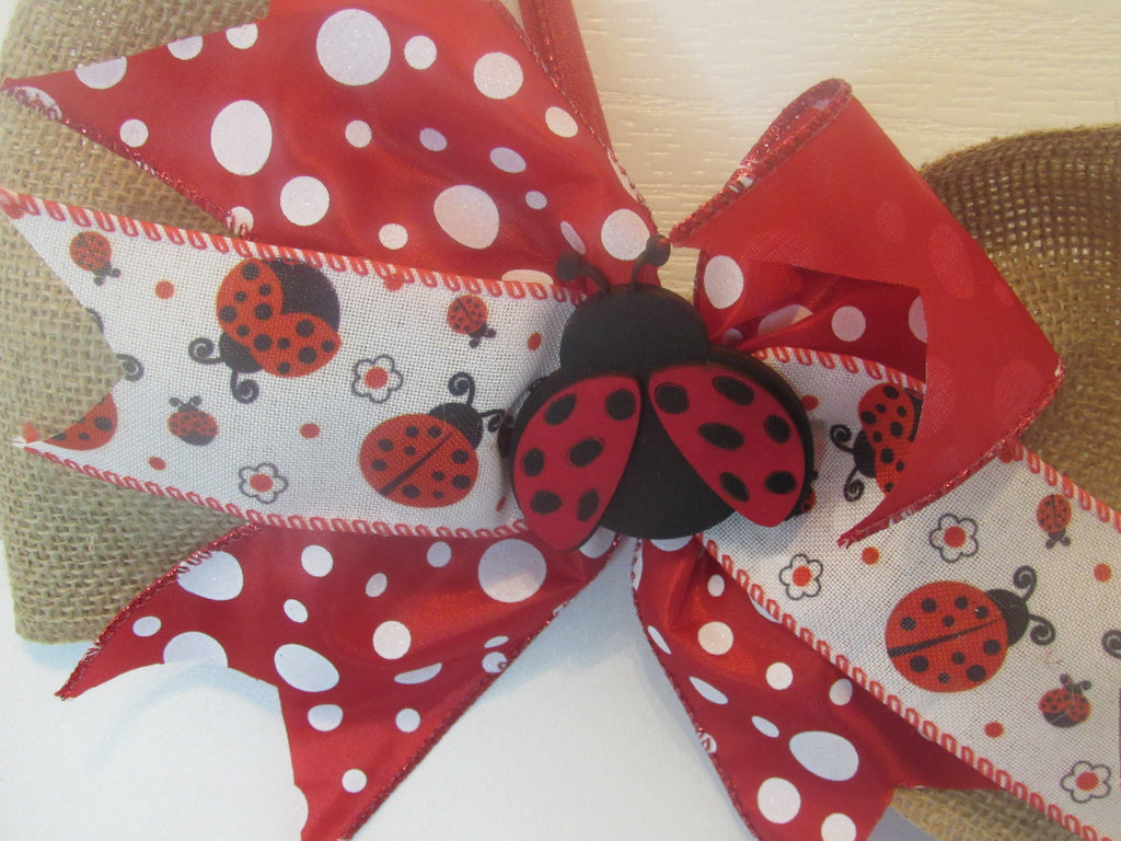 Ladybug Decor - Door Hanger Welcome Sign